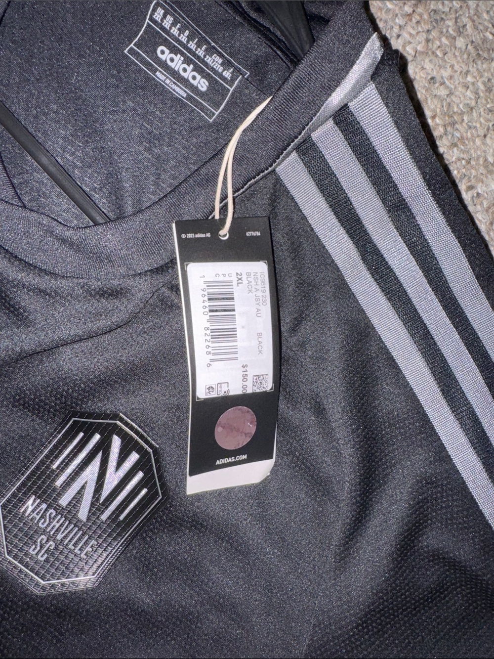 ADIDAS Black Nashville SC Men’s Soccer Jersey Johnny Cash New with tag - Picture 4 of 8